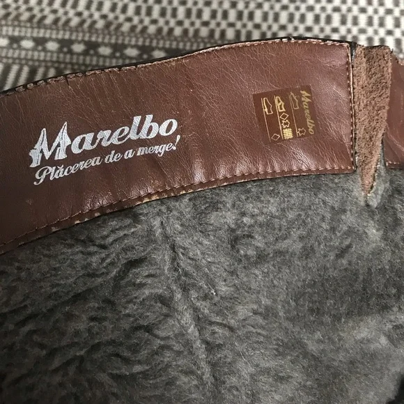 Sz 7🌹Leather Shearling Tall Boots Marelbo - Picture 4 of 16